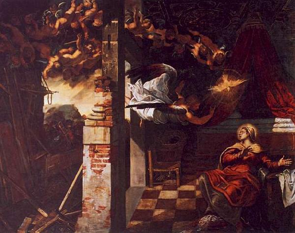 Jacopo Robusti Tintoretto The Annunciation Sweden oil painting art